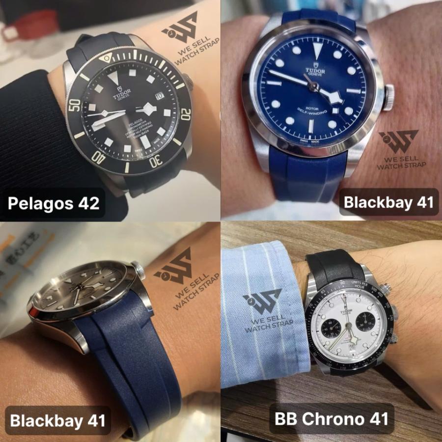 CURVED-END TPU RUBBER STRAP FOR TUDOR BLACKBAY41 22MM