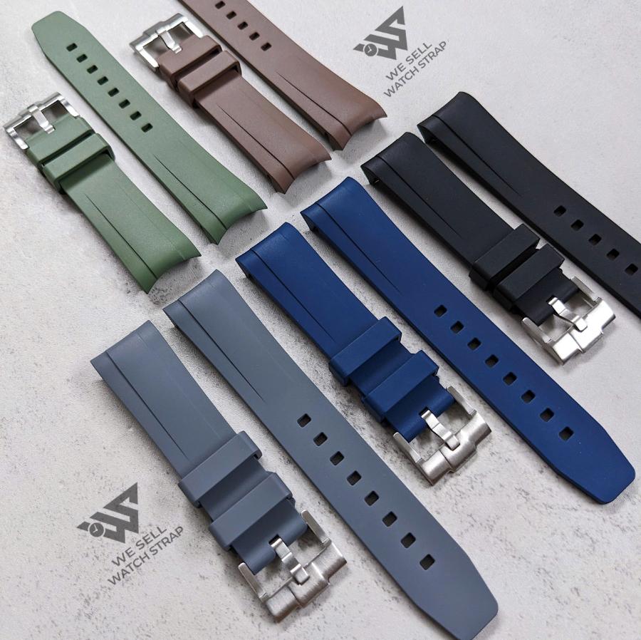 CURVED-END FKM RUBBER STRAP FOR TUDOR BB58 39MM