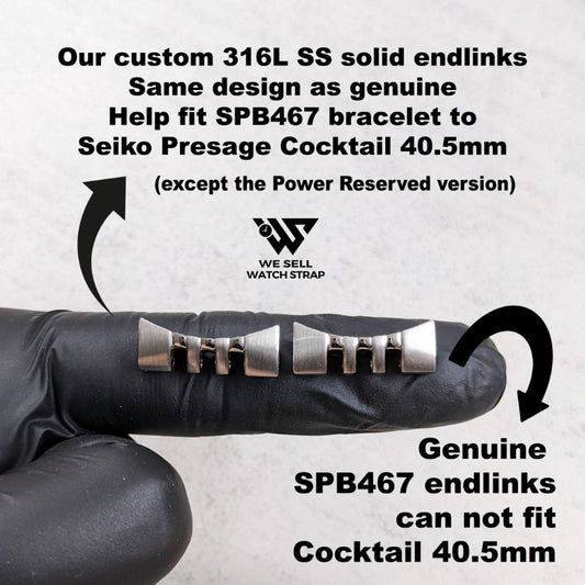SEIKO GENUINE BRACELET PRESAGE CLASSIC SPB46x MODIFIED TO FIT PRESAGE COCKTAIL 40.5mm