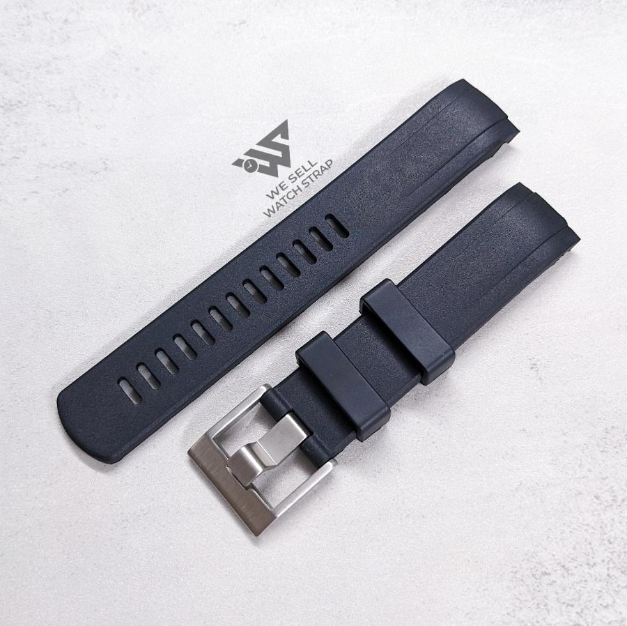 CURVED-END TPU RUBBER STRAP FOR SEIKO SPEEDTIMER 39MM
