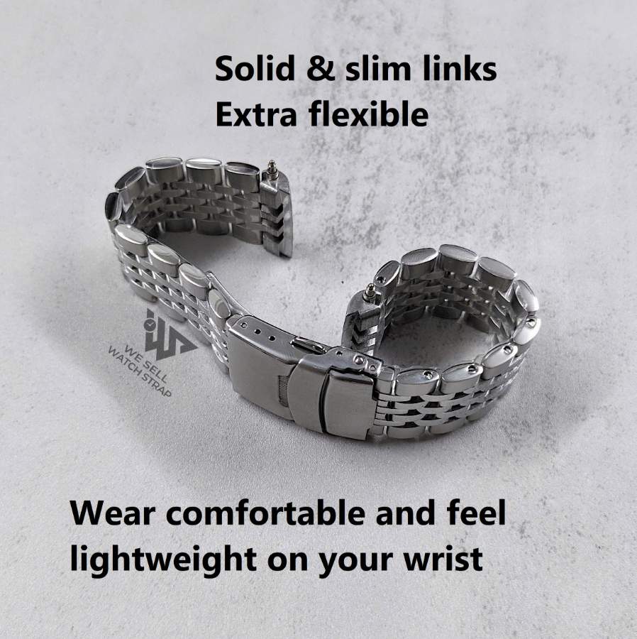 SOLID BEADS OF RICE BRACELET REPLACEMENT FOR SEIKO TURTLE 44MM (SRP777, SRPE03, SRPK01, SRPL81, ...)