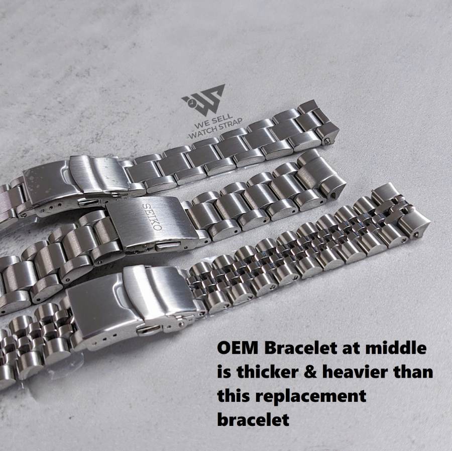 SOLID BRACELET REPLACEMENT FOR SEIKO SPEEDTIMER 39MM (SSC813, SSC817, SSC909, ...)