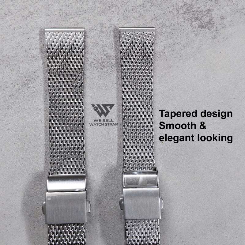HIGH QUALITY TAPERED MESH BRACELET 19MM 20MM 21MM 22MM