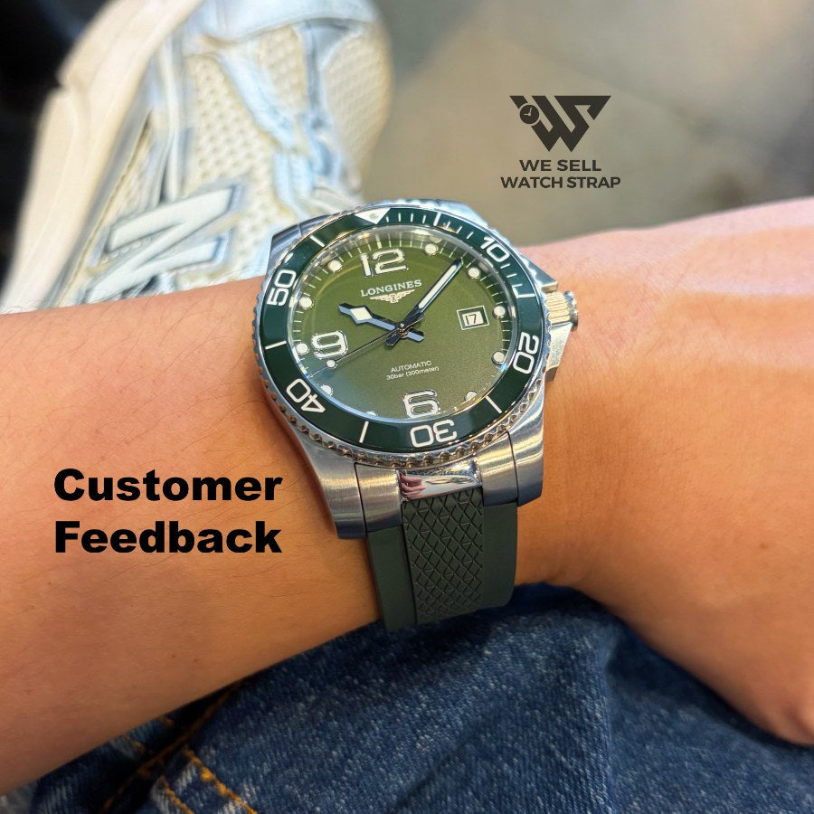 Longines-hydroconquest-green-L3.781-with-solid-endlinks-rubber-strap-set-1