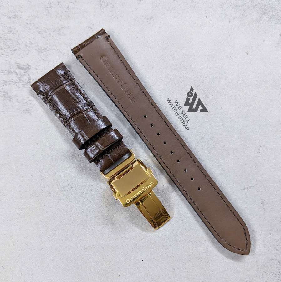 Orient-Star-OEM-genuine-leather-straps-20mm-21mm-brown-gold