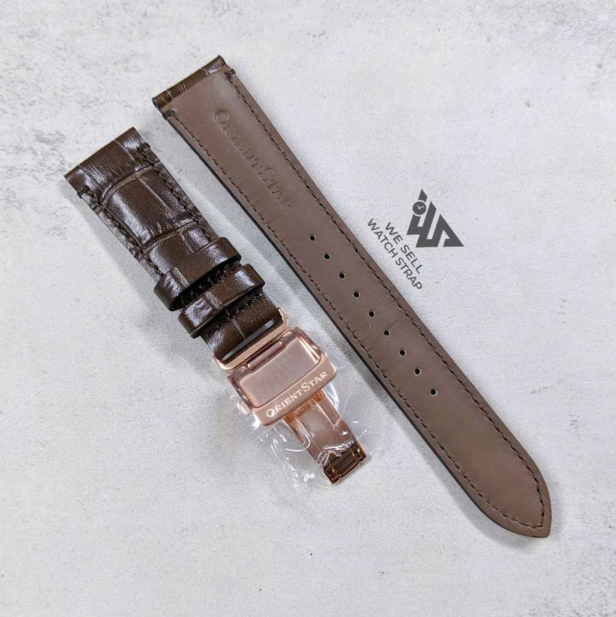 Orient-Star-OEM-genuine-leather-straps-20mm-21mm-brown-rose-gold