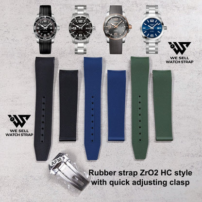 Rubber-strap-set-for-Longines-Hydroconquest-V1-V2-21mm-quick-adjusting-deployant-clasp-1