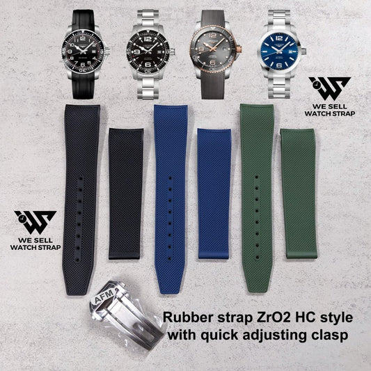 Rubber-strap-set-for-Longines-Hydroconquest-V1-V2-21mm-quick-adjusting-deployant-clasp-1