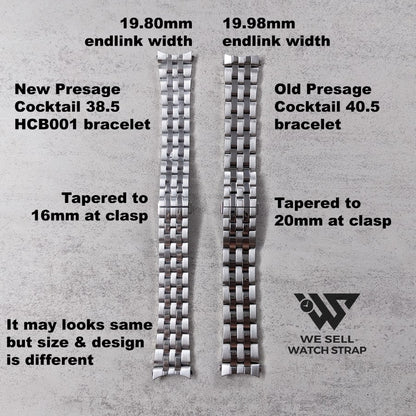 SEIKO Gen Bracelet For Seiko 2026 Presage Cocktail Time 38.5mm (HCB001, HCB002, HCB003, ...)