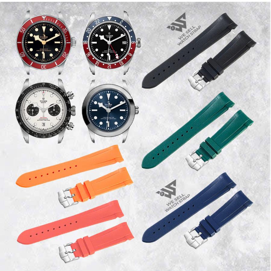 CURVED-END TPU RUBBER STRAP FOR TUDOR BLACKBAY41 22MM