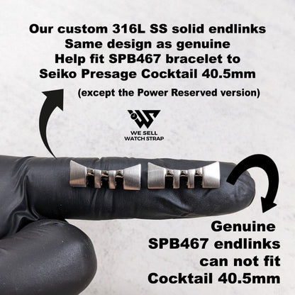 SEIKO GENUINE BRACELET PRESAGE CLASSIC SPB46x MODIFIED TO FIT PRESAGE COCKTAIL 40.5mm