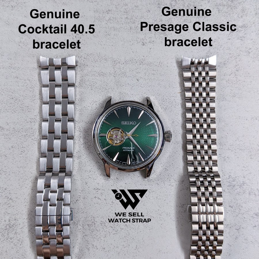 SEIKO GENUINE BRACELET PRESAGE CLASSIC SPB46x MODIFIED TO FIT PRESAGE COCKTAIL 40.5mm