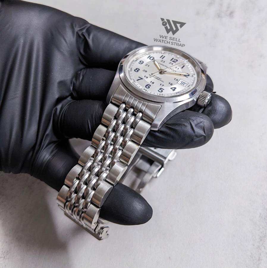 AFTERMARKET BEADS OF RICE V2 BRACELET FOR HAMILTON KHAKI FIELD AUTO 38MM