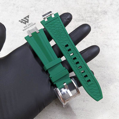 maurice-lacroix-light-green-rubber-strap-aikon42-ai6008-venturer43-ai6058-ai6158