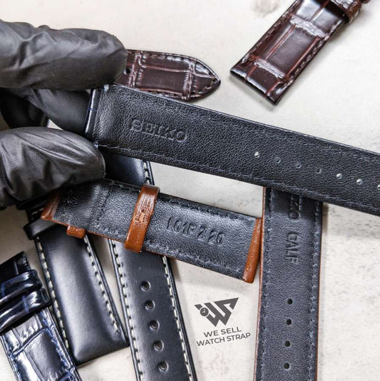 OEM SEIKO LEATHER STRAPS 20MM (USE WITH DEPLOYMENT CLASP)