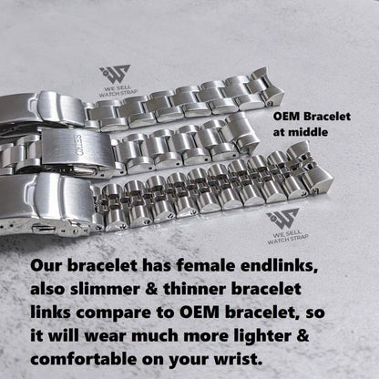 SOLID BRACELET REPLACEMENT FOR SEIKO SPEEDTIMER 41MM (SSC911, SSC935, SSC947, ...)