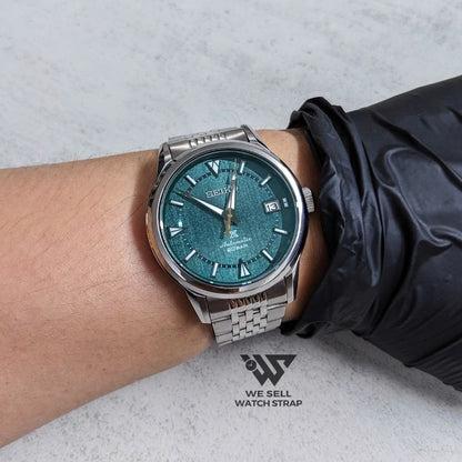 seiko-alpinist-laurel-mythic-forest-on-flat-beads-of-rice-bracelet