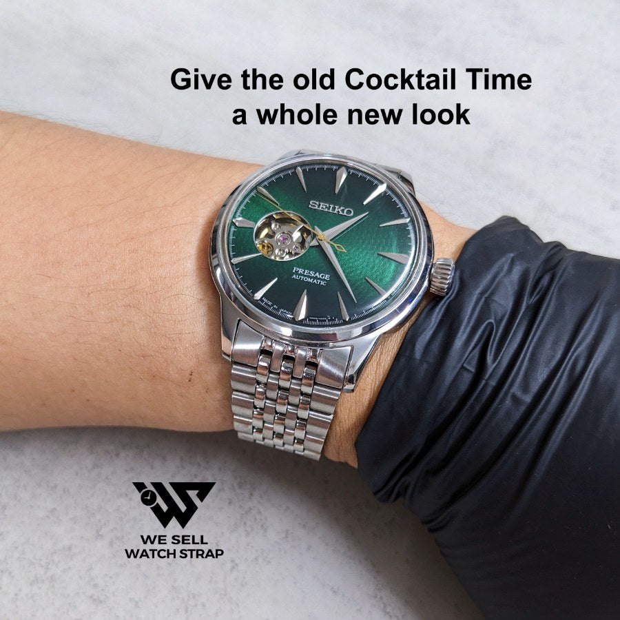 SEIKO GENUINE BRACELET PRESAGE CLASSIC SPB46x MODIFIED TO FIT PRESAGE COCKTAIL 40.5mm