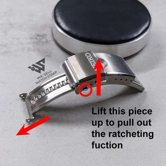 SEIKO OEM CLASP: 18MM "PROSPEX LX SNR029" TITANIUM CLASP WITH RATCHETING DIVER EXTENSION