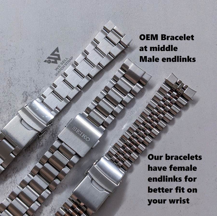 SOLID BRACELET REPLACEMENT FOR SEIKO SPEEDTIMER 39MM (SSC813, SSC817, SSC909, ...)