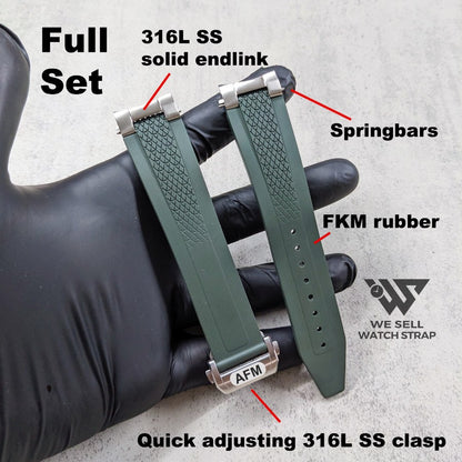 SOLID ENDLINKS RUBBER STRAP SET FOR HYDROCONQUEST V1 V2 41MM 43MM