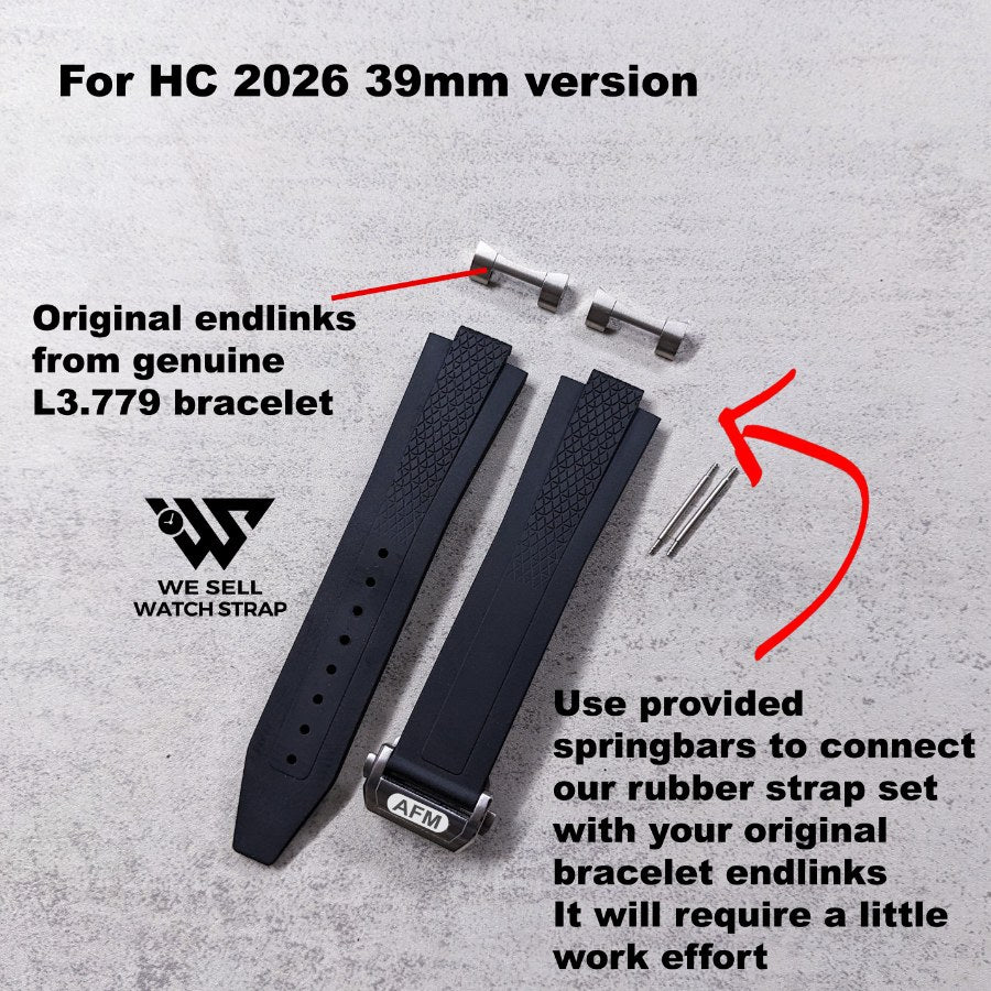 SOLID ENDLINKS RUBBER STRAP SET FOR HYDROCONQUEST V3 2026 39MM 42MM