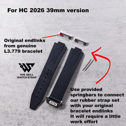 SOLID ENDLINKS RUBBER STRAP SET FOR HYDROCONQUEST V3 2026 39MM 42MM