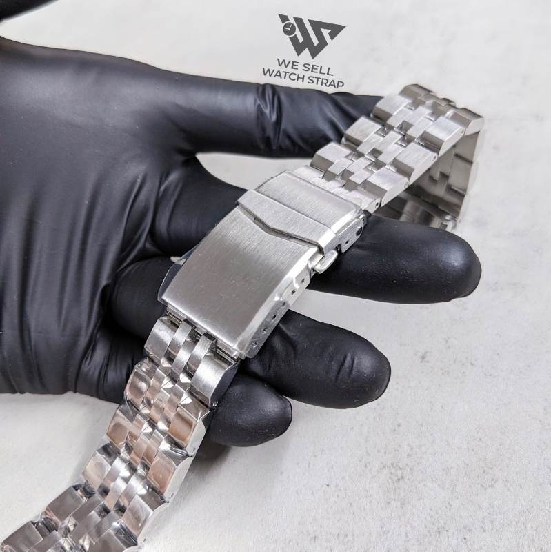 SOLID FLAT JUBILEE BRACELET FOR SEIKO SAMURAI 44MM (SRPB53, SRPE05, SBDY095, ...)