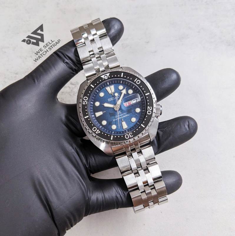 SOLID FLAT JUBILEE BRACELET FOR SEIKO TURTLE 44MM (SRP777, SRPE03, SRPK01, SRPL81, ...)