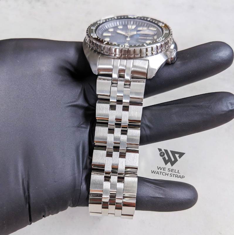 SOLID FLAT JUBILEE BRACELET FOR SEIKO TURTLE 44MM (SRP777, SRPE03, SRPK01, SRPL81, ...)